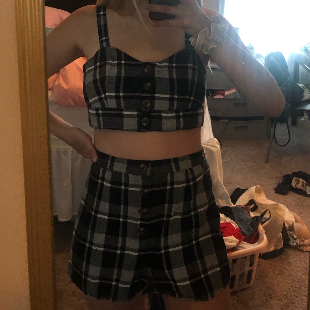 Plaid Co-Ord American Eagle